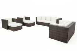 OUTFLEXX Loungemöbel-Set, Braun Marmoriert, Polyrattan, 9 Pers, Wasserfeste Kissenbox -Gartenmöbel Geschäft 10 16062 BOX A.jpg