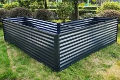 OUTFLEXX Eck-Hochbeet, Anthrazit, Zincalume, 270x270x90x84cm -Gartenmöbel Geschäft 10 18174.jpg