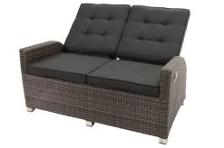 Ploß Rocking Comfort Dining / Lounge 2-Sitzer Sofa, Grau/braun-meliert, Polyrattan, 148x85x112 Cm, Verstellbar -Gartenmöbel Geschäft 10 18206.jpg