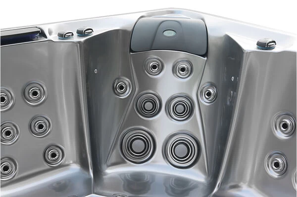 Outtech Steel Art Aries Whirlpool, Grau/schwarz, 214x214x93 Cm / 1000L, 5 Pers., LED Corner Light, LCD Balboa Anzeige, WIFI READY 12 Outtech Steel Art Aries Whirlpool, Grau/schwarz, 214x214x93 Cm / 1000L, 5 Pers., LED Corner Light, LCD Balboa Anzeige, WIFI READY – Bild 10