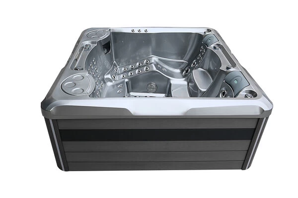 Outtech Steel Art Cetus Whirlpool, Grau/schwarz, 228x214x93 Cm / 1000L, 4 Pers., LED Corner Light, LCD Balboa Anzeige, WIFI READY 12 Outtech Steel Art Cetus Whirlpool, Grau/schwarz, 228x214x93 Cm / 1000L, 4 Pers., LED Corner Light, LCD Balboa Anzeige, WIFI READY – Bild 10