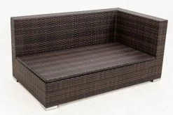 OUTFLEXX 2-Sitzer Ecksofa, Braun Marmoriert, Polyrattan, 145 X 85 X 70 Cm, Wasserfeste Kissenbox, Armlehne Li. -Gartenmöbel Geschäft 11 15734 3 BOX.jpg