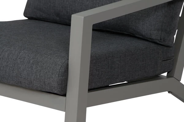 SIENA GARDEN Belia Loungesessel, Matt-silber, Aluminium, 79x91x81 Cm, Inkl. Polster Dunkelgrau 13 SIENA GARDEN Belia Loungesessel, Matt-silber, Aluminium, 79x91x81 Cm, Inkl. Polster Dunkelgrau – Bild 11