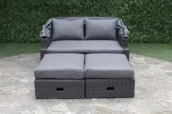 OUTFLEXX Fontana Loungebett, Grau, Polyrattan, Doppel-halbrund, Mit Unterschiebbaren Hockern, Dach Klappbar -Gartenmöbel Geschäft 11 18545.jpg