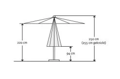 Schneider® SCHNEIDER Tunis Mittelstockschirm, Natur, Rechteckig, 270 X 150 Cm -Gartenmöbel Geschäft 12048 4 5.jpg