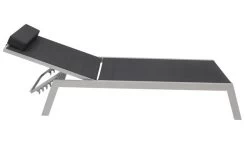 VILLANA 2er-Set Sonnenliegen, Silber/schwarz, Alu/Textil, 198x66x32cm, Mit Beistelltisch 45x45cm -Gartenmöbel Geschäft 12 13886.jpg