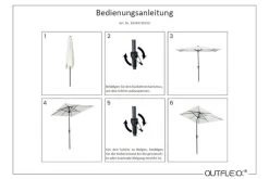 OUTFLEXX Mittelstockschirm, Hellgrau, Pulverbesch. Aluminium/Polyester PA-beschichtet, 270x150cm -Gartenmöbel Geschäft 12 18350.jpg