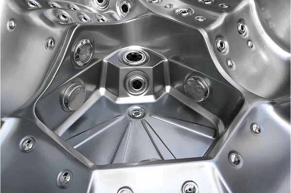 Outtech Steel Art Aries Whirlpool, Grau/schwarz, 214x214x93 Cm / 1000L, 5 Pers., LED Corner Light, LCD Balboa Anzeige, WIFI READY 14 Outtech Steel Art Aries Whirlpool, Grau/schwarz, 214x214x93 Cm / 1000L, 5 Pers., LED Corner Light, LCD Balboa Anzeige, WIFI READY – Bild 12