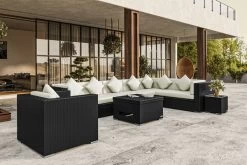 OUTFLEXX Loungemöbel-Set, Braun, Polyrattan, Für 8 Personen, Inkl. Loungetisch, Wasserfeste Kissenbox -Gartenmöbel Geschäft 1301 BOX D CGI 02.jpg