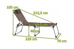 SIENA GARDEN Sole XXL Klappliege Alu / Ranotex®-Gewebe, Silber/taupe, 226x70x105 Cm, Klapp- Und Verstellbar 12 SIENA GARDEN Sole XXL Klappliege Alu / Ranotex®-Gewebe, Silber/taupe, 226x70x105 Cm, Klapp- Und Verstellbar -Gartenmöbel Geschäft 13062 2 5.jpg