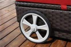 OUTFLEXX Sonnenliege, Braun, Polyrattan, 200x80x37,5cm, Inkl. Polster, Rückenlehne 4-stufig Verstellbar -Gartenmöbel Geschäft 1337 04.jpg