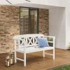 VILLANA Gartenbank, Weiß, Akazienholz, 128 X 54 X 81 Cm, 2 Personen 1 VILLANA Gartenbank, Weiß, Akazienholz, 128 X 54 X 81 Cm, 2 Personen -Gartenmöbel Geschäft 13853 CGI 01.jpg