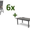 HARTMAN Esstischgruppe, Xerix-anthrazit, Alu/HPL, 4x4 Textilen, 260/160x90 Cm, 6 Personen -Gartenmöbel Geschäft 13967 01.jpg