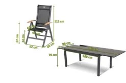 HARTMAN Esstischgruppe, Xerix-anthrazit, Alu/HPL, 4x4 Textilen, 260/160x90 Cm, 6 Personen -Gartenmöbel Geschäft 13967 05.jpg