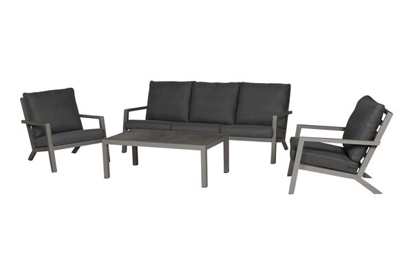 SIENA GARDEN Belia Loungesessel, Matt-silber, Aluminium, 79x91x81 Cm, Inkl. Polster Dunkelgrau 15 SIENA GARDEN Belia Loungesessel, Matt-silber, Aluminium, 79x91x81 Cm, Inkl. Polster Dunkelgrau – Bild 13