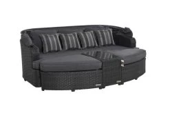 OUTFLEXX Houston Loungebett, Grau, Polyrattan, Doppel-halbrund, Viele Stellmöglichkeiten, Dach Klappbar -Gartenmöbel Geschäft 13 18543.jpg
