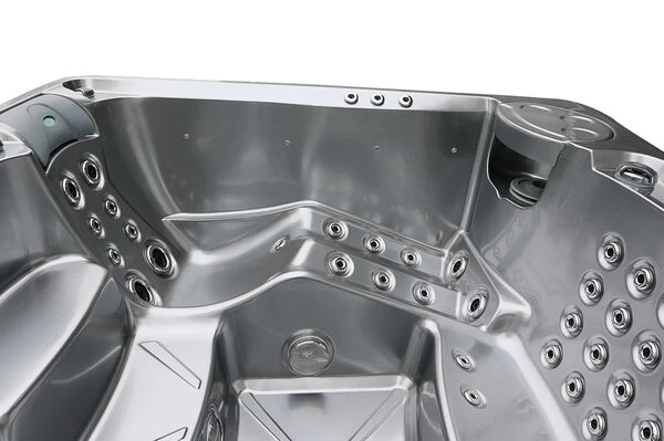 Outtech Steel Art Cetus Whirlpool, Grau/schwarz, 228x214x93 Cm / 1000L, 4 Pers., LED Corner Light, LCD Balboa Anzeige, WIFI READY 15 Outtech Steel Art Cetus Whirlpool, Grau/schwarz, 228x214x93 Cm / 1000L, 4 Pers., LED Corner Light, LCD Balboa Anzeige, WIFI READY – Bild 13