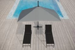 OUTFLEXX Ampelschirm, Anthrazit, Pulverbesch. Aluminium, 300x300 Cm, Inkl. Plattenständer, Twist-Funktion -Gartenmöbel Geschäft 16109 6 CGI.jpg