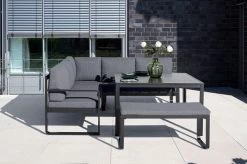 KETTLER Ocean Dining-Lounge, Anthrazit/grau, 223 X 200 Cm, Inkl. Kissen, 0320831-7100