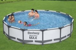 BESTWAY Steel Pro MAX Pool Mit Gestell, Grau, TriTech/Stahl, Ø427x84cm, Mit Filterpumpe -Gartenmöbel Geschäft 19174 13.jpg
