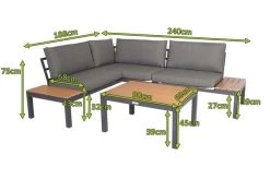 VILLANA Eck-Loungegruppe, Anthrazit/grau Meliert, Alu/Holzimitat/Polyester, 5 Personen, Inkl. Kissen -Gartenmöbel Geschäft 19812 Polywood mass 05.jpg