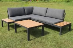 VILLANA Eck-Loungegruppe, Anthrazit/grau Meliert, Alu/Holzimitat/Polyester, 5 Personen, Inkl. Kissen -Gartenmöbel Geschäft 19812 Polywood 05.jpg