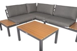 VILLANA Eck-Loungegruppe, Anthrazit/grau Meliert, Alu/Holzimitat/Polyester, 5 Personen, Inkl. Kissen -Gartenmöbel Geschäft 19812 Polywood 11.jpg