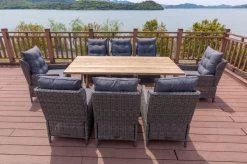 OUTFLEXX Esstischgarnitur, Edelstahl/recyceltes FSC-Teak, Tisch 220x100cm, 8 Diningsessel, A-Gestell -Gartenmöbel Geschäft 19 19383.jpg