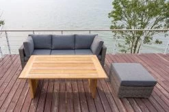 OUTFLEXX Loungegarnitur, Polyrattan/Teakholz, Tisch 160x90cm, Für 4 Personen, Wasserfeste Kissenbox -Gartenmöbel Geschäft 19 19392.jpg