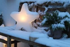 8-Seasons Shining Star Mini Dekoleuchte, Weiß, Polyethylen, Ø40x10x37cm, Mit Standard-E27-Fassung