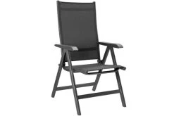 KETTLER BasicPlus Multipositionssessel, Anthrazit/anthrazit, Alu/Textilene, 0301201-7000