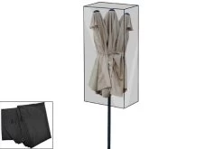 OUTFLEXX Premium Abdeckhaube Für Leco Ovalschirm, Schwarz, Wasserbeständig, Ø67 X 157 Cm