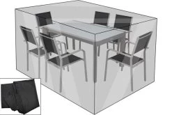 OUTFLEXX Premium Abdeckhaube Für Sitzgruppen, Schwarz, Wasserbeständig, 202 X 162 X 72 Cm