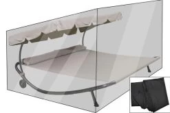 OUTFLEXX Premium Abdeckhaube Für Leco Doppelliege, Schwarz, Wasserbeständig, 212 X 212 X 117 Cm