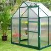 OUTFLEXX Gewächshaus, Grün, Alu/Polycarbonat, 4 Mm, Inkl. Fundament, Pulverb. 133 X 195 X 205 Cm -Gartenmöbel Geschäft 1 13740.jpg