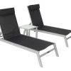 VILLANA 2er-Set Sonnenliegen, Silber/schwarz, Alu/Textil, 198x66x32cm, Mit Beistelltisch 45x45cm -Gartenmöbel Geschäft 1 13886.jpg