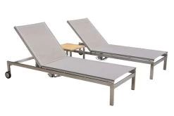 OUTFLEXX 2er-Set Rollliege, Taupe, Edelstahl/Teak, 212x71x36cm, Mit Beistelltisch 45x45cm 17 OUTFLEXX 2er-Set Rollliege, Taupe, Edelstahl/Teak, 212x71x36cm, Mit Beistelltisch 45x45cm -Gartenmöbel Geschäft 1 14171.jpg