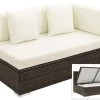 OUTFLEXX 2-Sitzer Ecksofa, Braun Marmoriert, Polyrattan, 145 X 85 X 70 Cm, Wasserfeste Kissenbox, Armlehne Li. -Gartenmöbel Geschäft 1 15734 3 BOX.jpg