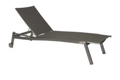 STERN Allround Rollenliege, Silbergrau, Edelstahl/Textil, 200x71x38 Cm, Verstellbare Rückenlehne