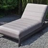 OUTFLEXX Bite Loungeliege, Flanelle, Alu/Sunbrella, 203 X 90 X 38 Cm, 4-fach Verstellbar