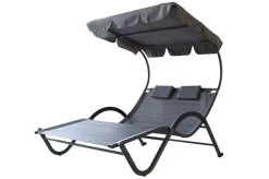 OUTFLEXX Doppelliege, Anthrazit, Polyester/Stahl Pulverbeschichtet, 205x138x34cm, Inkl. Nackenkissen, Rollbar 14 OUTFLEXX Doppelliege, Anthrazit, Polyester/Stahl Pulverbeschichtet, 205x138x34cm, Inkl. Nackenkissen, Rollbar -Gartenmöbel Geschäft 1 16102.jpg