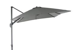 OUTFLEXX Ampelschirm, Anthrazit, Pulverbesch. Aluminium, 300x300 Cm, Inkl. Plattenständer, Twist-Funktion