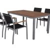 VILLANA Esstischgarnitur, Silber/schwarz, Alu / FSC-Akazienholz, Gartentisch 150 X 90 Cm, 4 Stapelsessel -Gartenmöbel Geschäft 1 16468.jpg