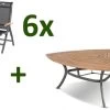 HARTMAN Alice Esstischgruppe, Xerix/natur, Alu/FSC-Teak, 4x4 Textilen, 6 Multipositionssessel, 170x170cm 2 HARTMAN Alice Esstischgruppe, Xerix/natur, Alu/FSC-Teak, 4x4 Textilen, 6 Multipositionssessel, 170x170cm -Gartenmöbel Geschäft 1 17745.jpg