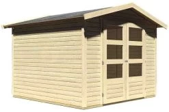 KARIBU Gartenhaus Amberg, Fichtenholz 19 Mm, Naturbelassen