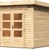 KARIBU Gartenhaus Kandern 3, Fichtenholz 28 Mm, Flachdach -Gartenmöbel Geschäft 1 18009 1.jpg