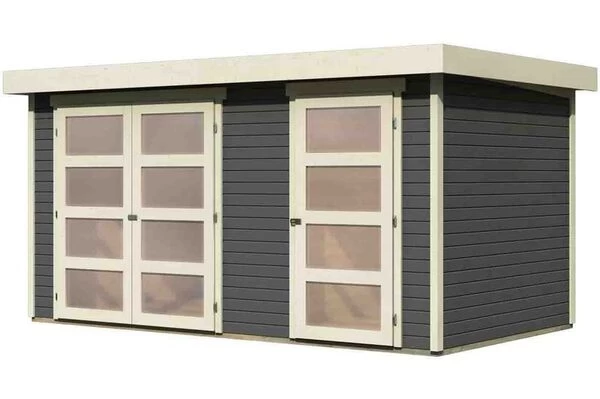 KARIBU Gartenhaus Mühlentrup, Fichtenholz 19 Mm, Flachdach 3 KARIBU Gartenhaus Mühlentrup, Fichtenholz 19 Mm, Flachdach