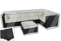 OUTFLEXX Premium Abdeckhauben-Set Für Lounge TheBox-B: 1304 / 1714 / 7175 / 16064, Schwarz, Wasserbeständig, Ab 2015er Version