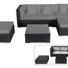 OUTFLEXX Loungemöbel-Set, Schwarz, Polyrattan, 5 Personen, Wasserfeste Kissenbox, Inkl. Kaffeetisch -Gartenmöbel Geschäft 1 18226 BOX B.jpg