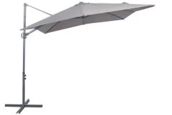 OUTFLEXX Ampelschirm, Anthrazit, Pulverbesch. Aluminium, 250x250cm, Inkl. Plattenständer